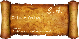 Czimer Anita névjegykártya